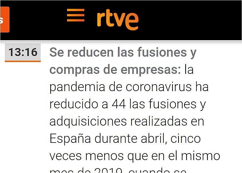 Se reducen las fusiones y compras de empresas